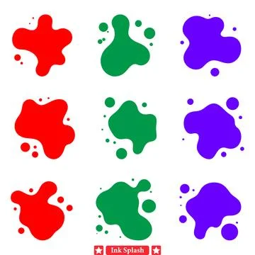 Elegant Ink Splash Vector Graphics  Enhance Your Designs with Subtle Elegance Illustrazione stock
