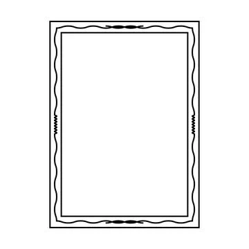 Elegant inner line rectangle frame vector illustration with decorative border Stock Illustration