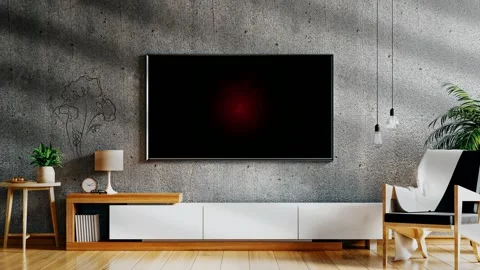 Elegant interior with red abstract animation and moving shadow for presentati Stock Footage 214868939