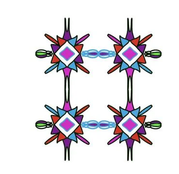 Elegant Interlocking Line Lattice Stock Illustration