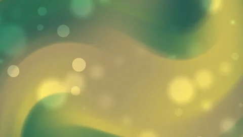 Elegant Islamic Background with Gradient Green and Gold Light Orbs for Ramadan Stock Footage 300071066