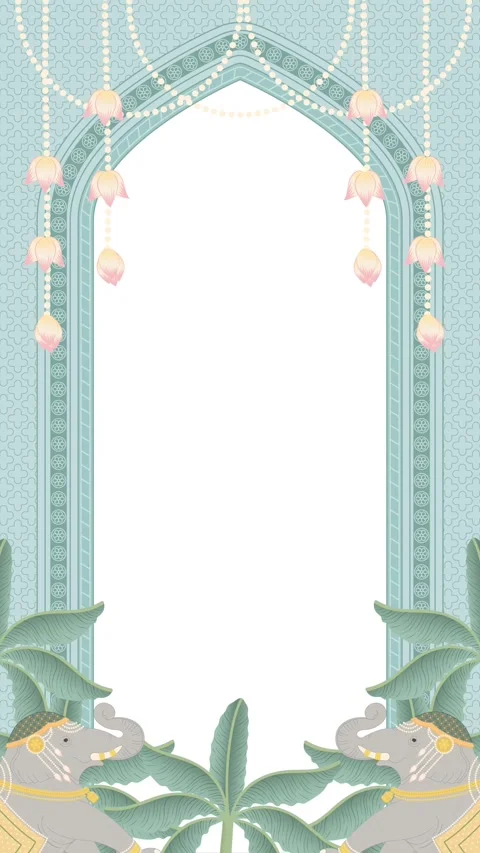 Elegant Islamic Frame Design for Ramadan Greetings Blank Invite Video Video stock 320376227