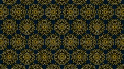 Elegant Islamic Geometric Pattern Background with Golden Ornate Motifs. Stock Illustration