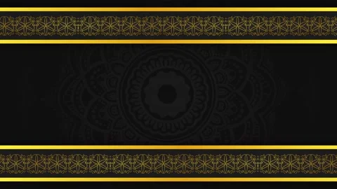 Elegant Islamic Gold Border Background Loop for Ramadan and Eid Mubarak Vide Video stock 340291062
