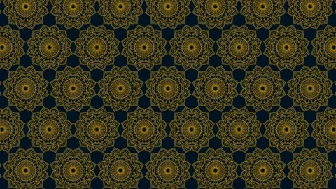 Elegant Islamic Golden Pattern Background Loop for Mawlid Celebrations and M Stock Footage 340145711