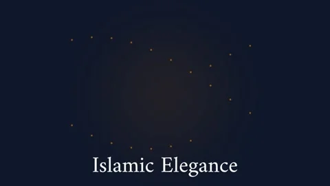 Elegant Islamic pattern background with spiritual geometric dots on dark bl.. Stock Footage 337501755