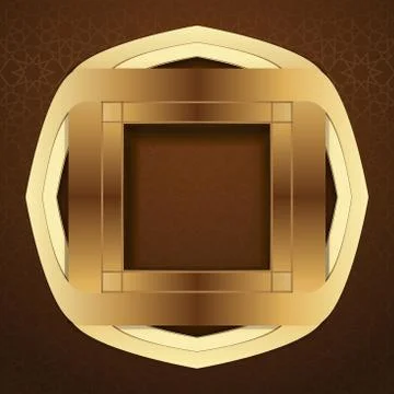Elegant islamic template design Stock Illustration