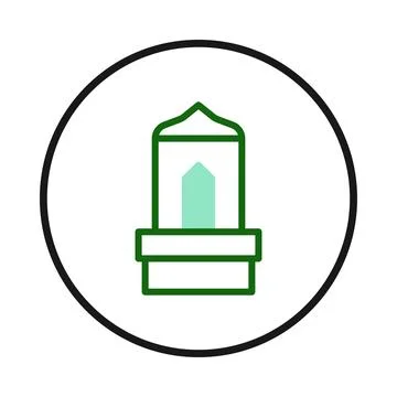 Elegant islamic vector icon exhibiting spiritual architecture representing .. Stock Illustration