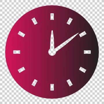 Elegant isolated clock design. Stock Illustration