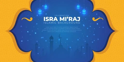 Elegant Isra Mi'raj background vector illustration. Islamic Celebration backg Stock Illustration