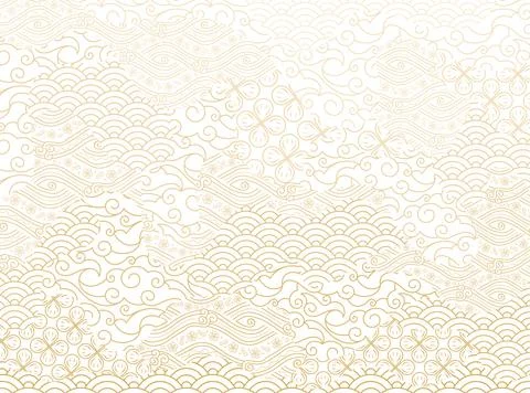Elegant Japanese combination seamless pattern, Abstract background Stock Illustration