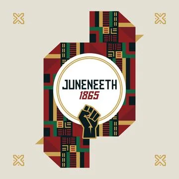 Elegant Juneteenth Gold African Vector Stock Illustration