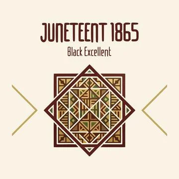 Elegant Juneteenth Luxury Vector Illustration Stock Illustration