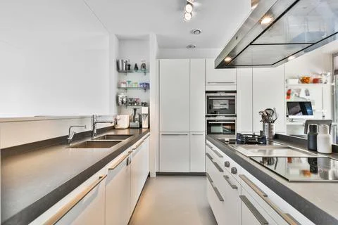 Elegant kitchen design Stock Photos