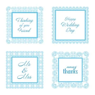 Elegant Lace Border Frames laser cut Picture Frames Stock Illustration