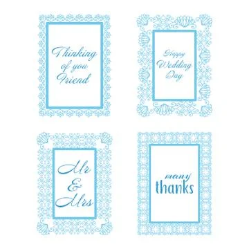 Elegant Lace Border Frames laser cut Picture Frames Stock Illustration