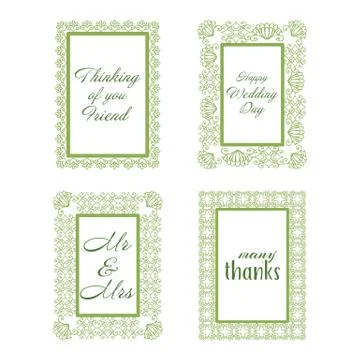 Elegant Lace Border Frames laser cut Picture Frames Stock Illustration