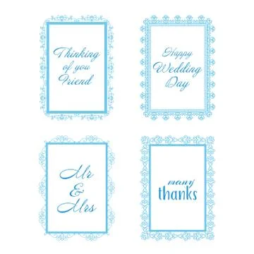 Elegant Lace Border Frames laser cut Picture Frames Stock Illustration