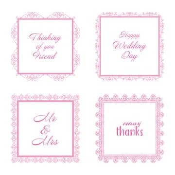 Elegant Lace Border Frames laser cut Picture Frames Stock-Illustration