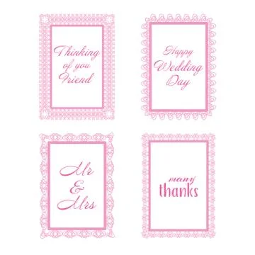 Elegant Lace Border Frames laser cut Picture Frames Stock Illustration