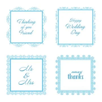 Elegant Lace Border Frames laser cut Picture Frames Stock Illustration