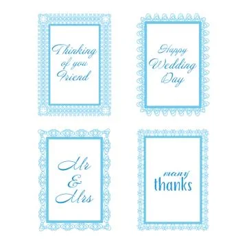 Elegant Lace Border Frames laser cut Picture Frames Stock Illustration