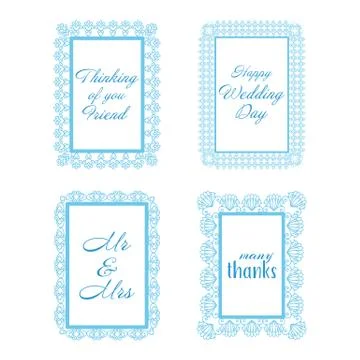 Elegant Lace Border Frames laser cut Picture Frames Stock Illustration