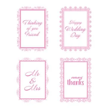 Elegant Lace Border Frames laser cut Picture Frames Stock Illustration