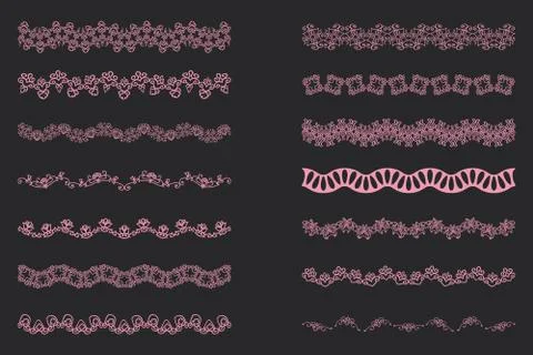 Elegant Lace Borders Frames laser cut Stock Illustration