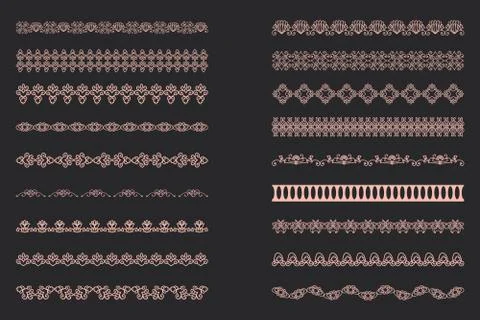 Elegant Lace Borders Frames laser cut Stock Illustration