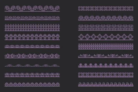 Elegant Lace Borders Frames laser cut Stock Illustration