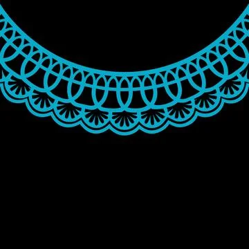 Elegant Lace Collar Design Vector Art Illustration for Fashion and Textile Illustrazione stock
