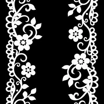 Elegant Lace Pattern Design for Printable Art and Fabric Applications Illustrazione stock