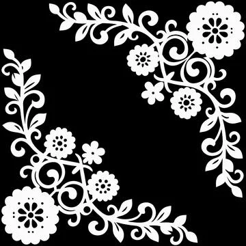Elegant Lace Pattern Design for Printable Art and Fabric Applications Illustrazione stock
