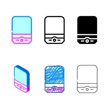 Elegant lamp color icon vector variety Stock Illustration