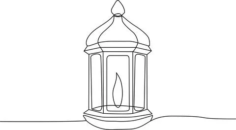 Elegant lantern illuminating night Vector Stock Illustration