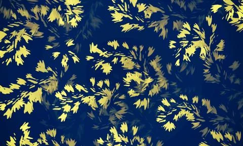 Elegant leaf branch pattern on dark blue background Stock Illustration