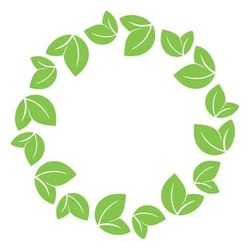 Elegant, leafy spring frame vector graphic Stock Illustration