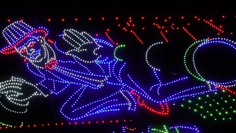 Elegant LED Performer Hat Bowtie Stock-Footage 328522330