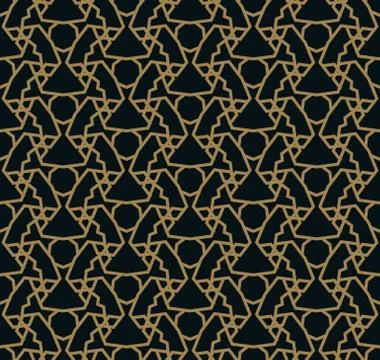 Elegant line ornament pattern seamless pattern for background, wallpaper, tex Stock Illustration