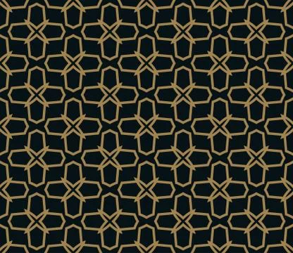 Elegant line ornament pattern seamless pattern for background, wallpaper, tex Stock Illustration
