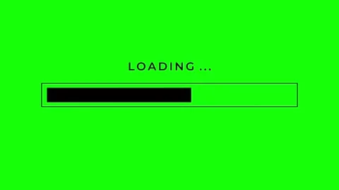 Elegant loading bar animation in gradient colors on green screen Stock Footage 314150267