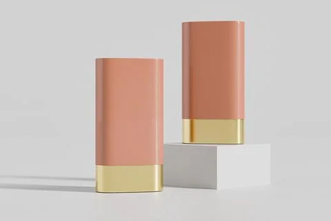 Elegant makeup Foundation Stick packaging mockup Stock Illustration