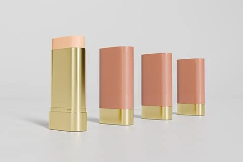 Elegant makeup Foundation Stick packaging mockup Stock Illustration