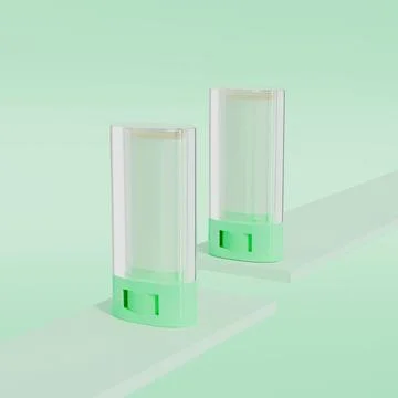 Elegant makeup Foundation Stick packaging mockup, Deodorant packaging Stock Illustration