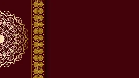 Elegant Mandala Border on Deep Red Background. Stock Footage 325363504