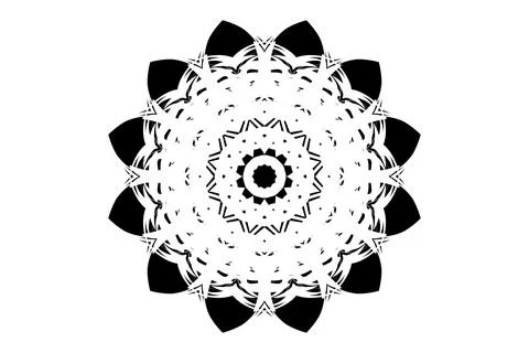 Elegant Mandala Pattern Star Motif and Circular Design Stock Illustration