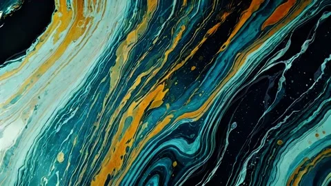 Elegant marble, harmony of blue and gold in abstract 스톡 동영상 305585853