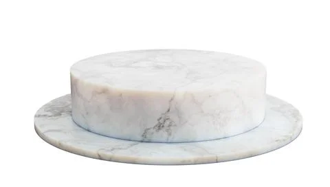 Elegant marble podium with circular platforms on flat base Stock Illustration