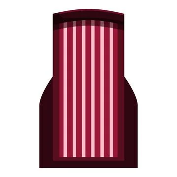 Elegant maroon vertical blinds creating privacy and style Stock Illustration